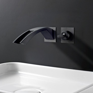 Two-hole single-lever wall-mounted basin mixer Archè Treemme