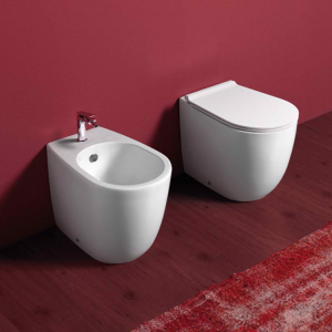 Rimless WC and floor-standing bidet Simas Vignoni