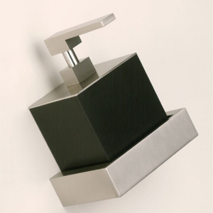 Black wall mounted soap dispenser Rettangolo Gessi