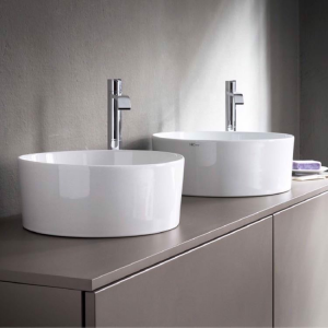 Sit-on rounded countertop basin Ovvio Vaso Nic Design
