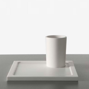 Round toothbrush cup in Solid Surface Brera Group