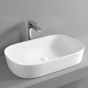 White countertop washbasin Ghost 65 Artceram