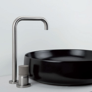Washbasin mixer with spout Diametro35 Inox Concrete Ritmonio