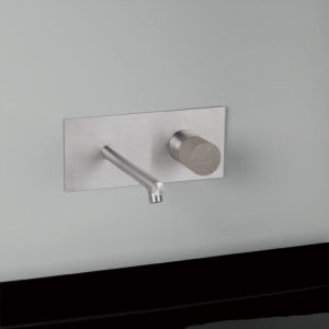 UP-Einhandmischer für Waschbecken Diametro35 Inox Concrete Ritmonio
