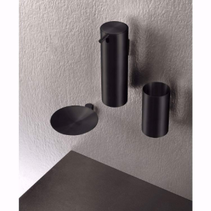 Bathroom accessory set Stiff Black/White OML