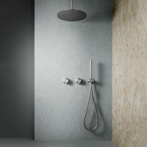 Shower set with ceiling-mounted showerhead Stereo Quadro Design