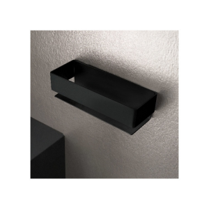 Black shower shelf with screws Black/white Oml