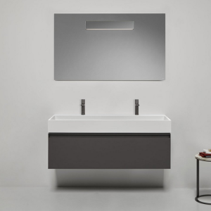 Wall-mounted Vanity unit Atelier with Gesto double sink Monoblocchi Antoniolupi 