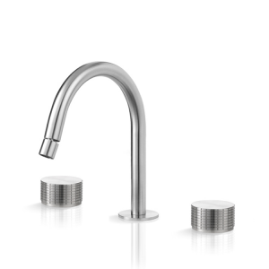 Three-hole bidet mixer with two taps  Kronos Linki