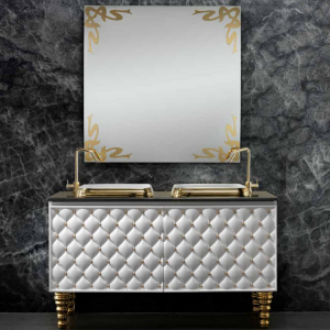 Square countertop washbasin in gold Class A&T