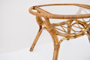 Tavolino vintage da salotto in bambù