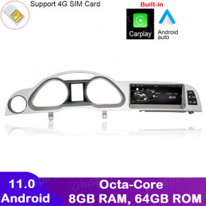 ANDROID navigatore per Audi A6 2010-2011 CarPlay Android Auto 8.8 pollici GPS WI-FI Bluetooth 8GB RAM 64GB Octa-Core 4G LTE