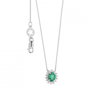 Collana Comete gioielli Contessa smeraldo e diamanti GLB1569
