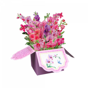 Origamo biglietto floreale orchidee