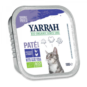 Patè per gatti di pollo e tacchino con aloe vera Yarrah
