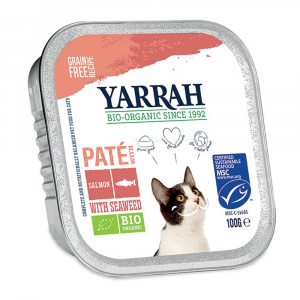 Paté per gatti salmone e alghe Yarrah