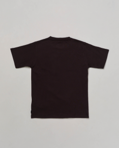 T-shirt nera mezza manica con stampa grafica ladri banconote 10-14 anni