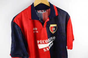 1993-94 Cagliari Maglia #10 Matteoli Errea Pecorino Sardo XL (Top)