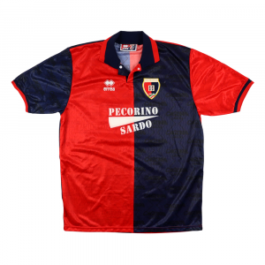 1993-94 Cagliari Shirt #10 Matteoli Errea Pecorino Sardo XL (Top)