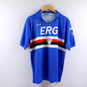 1990-91 Sampdoria Maglia Cerezo #8 Asics Erg Match Worn 