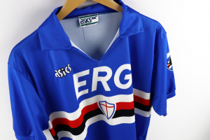 1990-91 Sampdoria Maglia Cerezo #8 Asics Erg Match Worn 