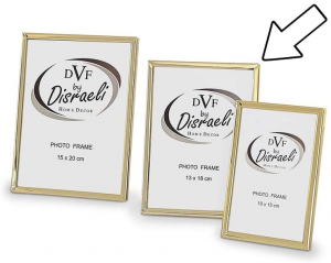 Disraeli Portafoto In Metallo Con Cornice Dorata 13,5X1,5Xh18,5 Cm