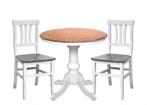 Runder Tisch 80 cm zweifarbig 