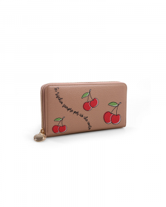 SHOPPING ON LINE LE PANDORINE MADRID WALLET CHERRY NATURAL NEW COLLECTION WOMEN'S SPRING SUMMER 2022