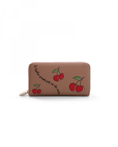 SHOPPING ON LINE LE PANDORINE MADRID WALLET CHERRY NATURAL NEW COLLECTION WOMEN'S SPRING SUMMER 2022