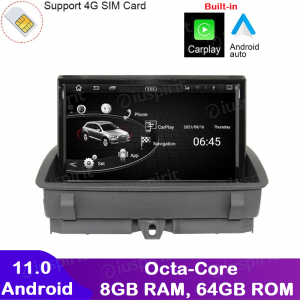 ANDROID navigatore per Audi Q3 2011-2018 CarPlay Android Auto GPS WI-FI Bluetooth 8GB RAM 64GB Octa-Core 4G LTE