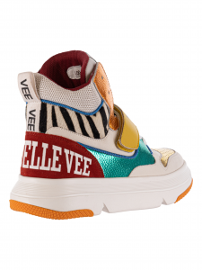 Emanuelle Vee Sneakers Alta in Pelle Multi
