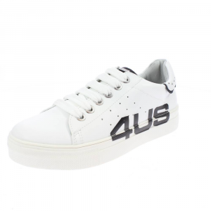 4us by Paciotti Sneakers Basse Con Cerniera Bianco White 