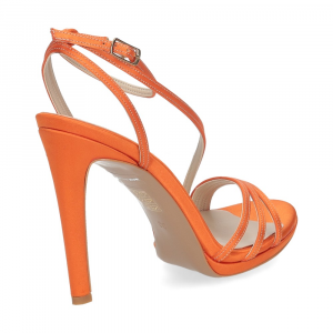 Il Laccio Sandalo 11083 raso arancio-5