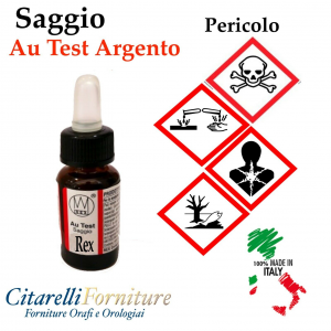 SAGGIO per ARGENTO Ag. Test REAGENTE Nuova Formula Made in Italy - flacone 10ml