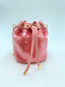 Secchiello Night Mini Bucket Paillettes rosa La Carrie