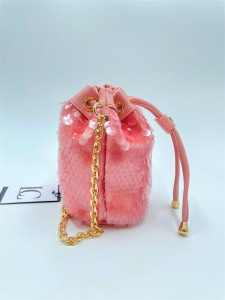 Secchiello Night Mini Bucket Paillettes rosa La Carrie