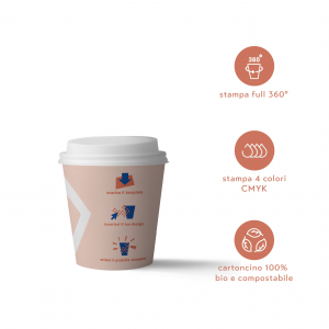 Bicchieri personalizzati biodegradabili cartoncino 120ml caffè - D62 - View5 - small