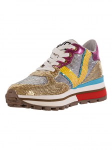  Emanuelle Vee Sneakers Tessuto Paillettes Gold