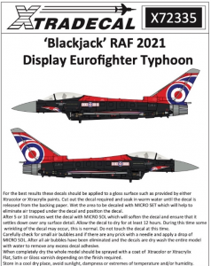 Blackjack' RAF 2021 Display Eurofighter Typhoon FGR.4