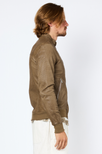 GIORGIO BRATO Biker Jacket on punched vegetal lamb leather