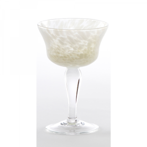 Coppa vetro graniglia avorio trasparente (6pz)