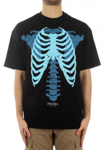 T-Shirt Phobia Archive Scheletro Blue
