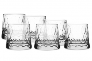 Set di 6 bicchieri in vetro Tumbler whisky Leafy cl 30