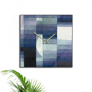 Orologio da parete quadrato Klee in metallo stampato digitalmente 50 cm