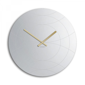 Elegance round wall clock in powder coated steel and engraved plexiglas diameter 44 cm