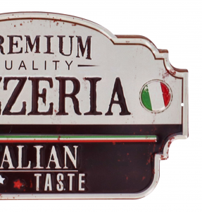 Placca metallo pizza premium 24*40*1 cm