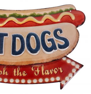 Placca metallo Hot Dog