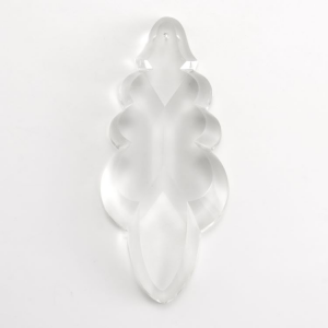 Pendente placca in cristallo di Boemia H125 mm per restauro lampadari Maria Teresa