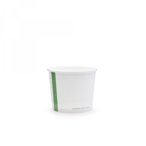 Ciotole asporto zuppe in cartoncino - 300ml/10oz serie green stripe D90