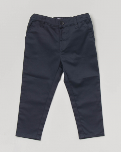 Pantalone chino blu in cotone elasticizzato 9-36 mesi